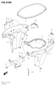 04004F-340001 (2023) 40hp E34-Italy (DF40AST) DF40A drawing SIDE COVER (SEE NOTE)