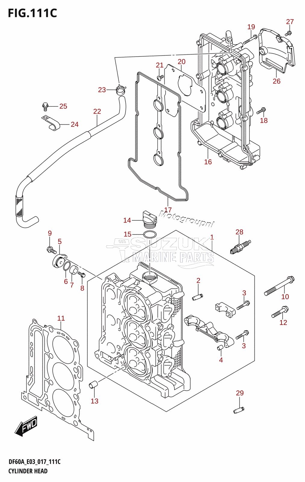 CYLINDER HEAD (DF60A:E03)