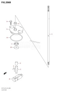 DF175TG From 17502F-410001 (E01 E40)  2014 drawing CLUTCH ROD (DF150T:E40)