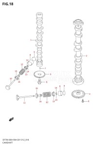 08002F-310001 (2013) 80hp E40-Costa Rica (DF80A) DF80A drawing CAMSHAFT (DF70ATH E40)