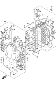 Outboard DF 225 drawing Throttle Body