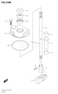 DF140A From 14003F-810001 (E11 E40)  2018 drawing SHIFT ROD (DF115AZ,DF140AZ)