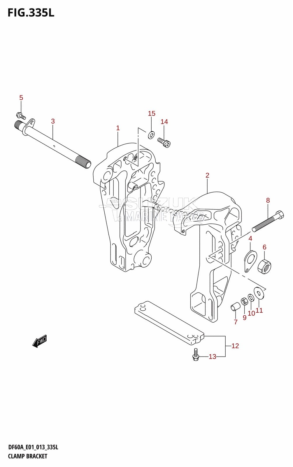 CLAMP BRACKET (DF60ATH:E01)