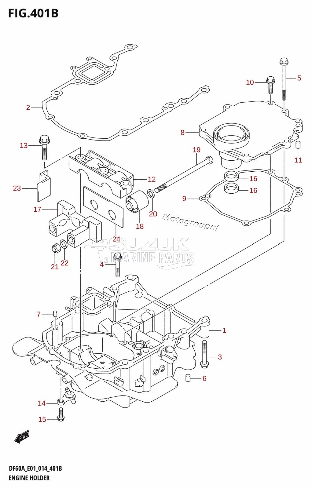 ENGINE HOLDER (DF40AQH:E01)