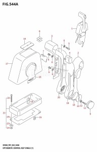 DF15A From 01504F-440001 (P01)  2024 drawing OPT:REMOTE CONTROL ASSY SINGLE (1) (DF9.9B,DF9.9BR,DF15A)