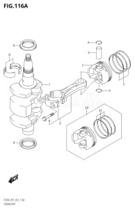 02002F-340001 (2023) 20hp E01 E40-Gen. Export 1 - Costa Rica (DF20A  DF20AR  DF20AT  DF20ATH) DF20A drawing CRANKSHAFT