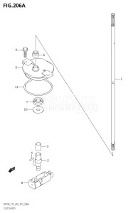 17502Z-310001 (2013) 175hp E01 E40-Gen. Export 1 - Costa Rica (DF175Z) DF175Z drawing CLUTCH ROD