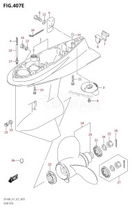 DF100A From 10003F-140001 (E01)  2021 drawing GEAR CASE (DF115AZ:E11,DF140AZ:E11)