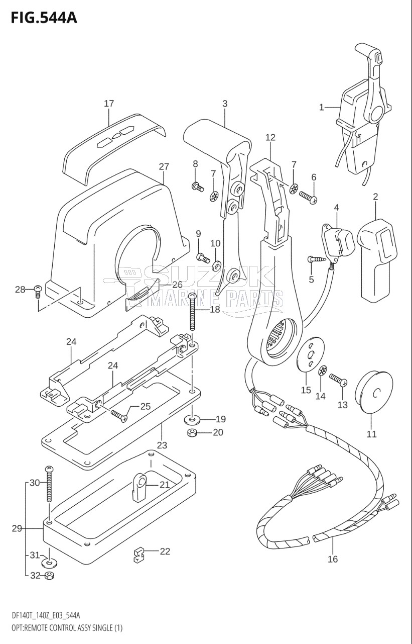 OPT:REMOTE CONTROL ASSY SINGLE (1) (K5,K6,K7,K8,K9,K10,011)