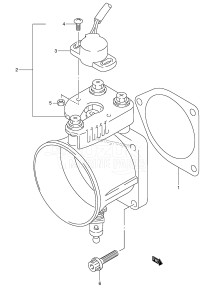 DT200 From 20002-971001 ()  1999 drawing THROTTLE BODY (DT150(S) /​ 200)