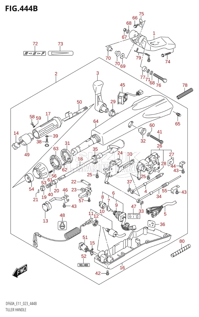 TILLER HANDLE (DF40ATH,DF50ATH)