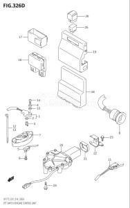 17502Z-410001 (2014) 175hp E01 E40-Gen. Export 1 - Costa Rica (DF175Z    DF175ZG) DF175Z drawing PTT SWITCH / ENGINE CONTROL UNIT (DF150TG:E40)