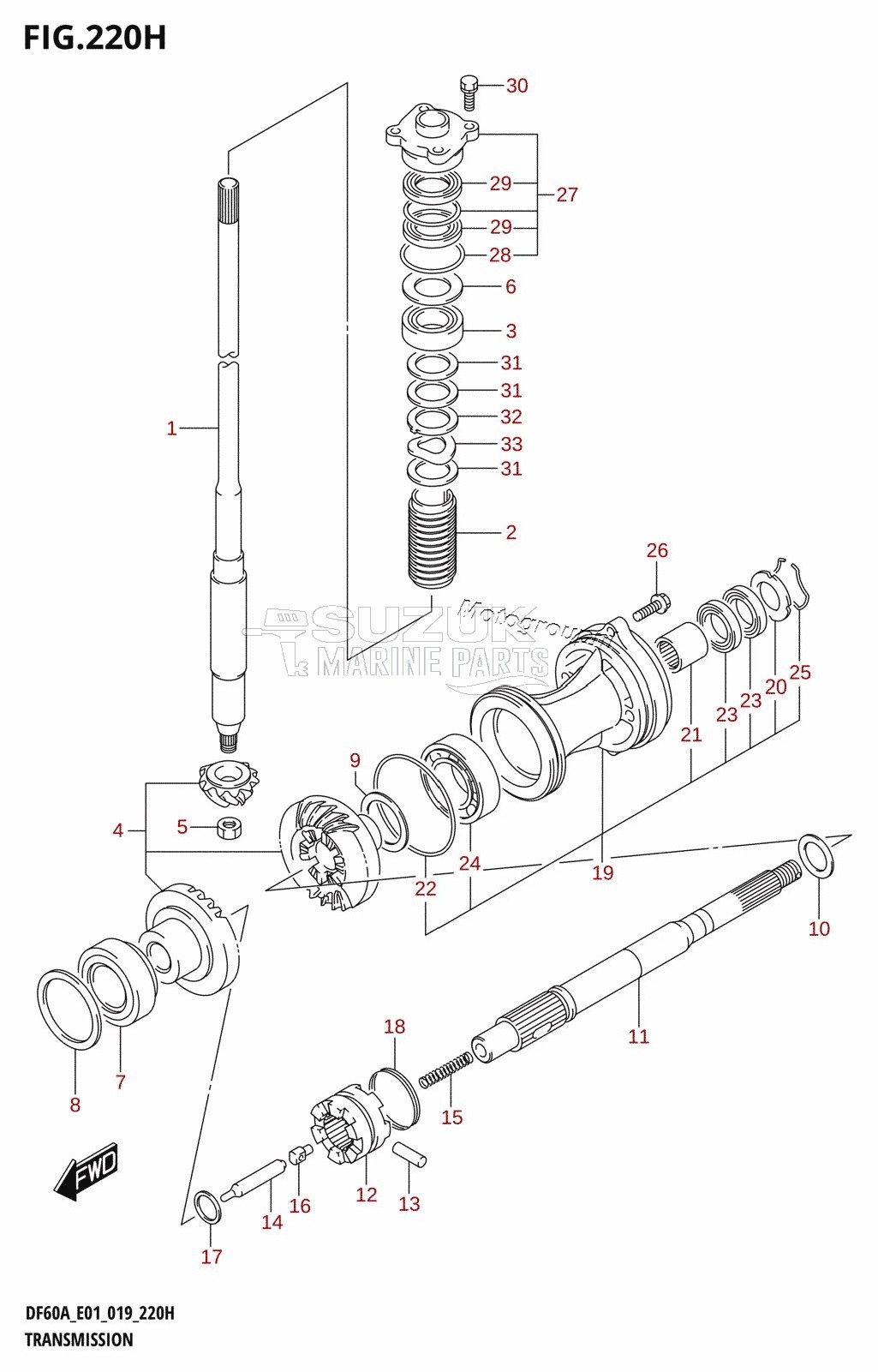 TRANSMISSION (DF60AVT:E01,DF60AVT:E40,DF60AVTH:E01,DF60AVTH:E40)