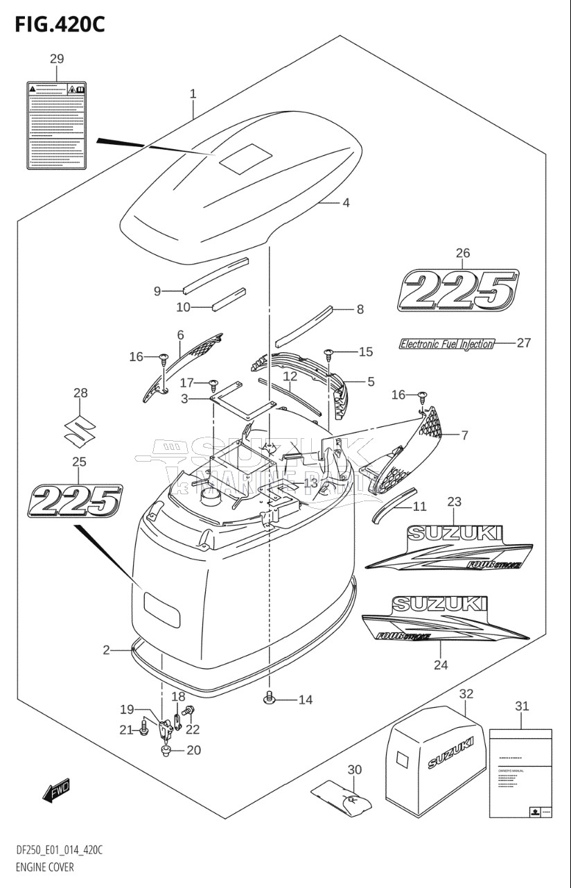 ENGINE COVER (DF225T,DF225Z)