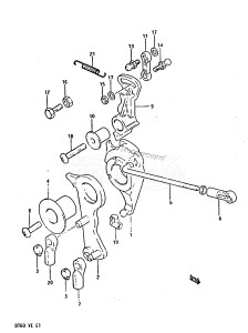 DT60 From 06001-401001 ()  1984 drawing THROTTLE LINK