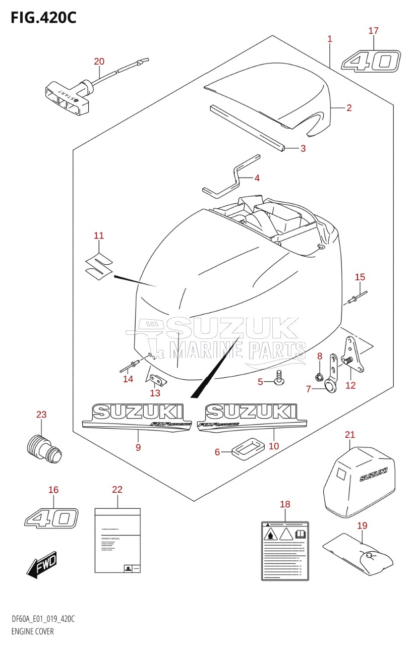 ENGINE COVER (DF40AST:E34)