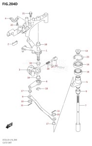 DF225Z From 22503Z-610001 (E01 E40)  2016 drawing CLUTCH SHAFT (DF200Z:E40)