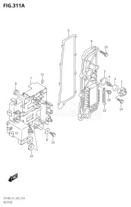 14003F-810001 (2018) 140hp E11 E40-Gen. Export 1-and 2 (DF140AT) DF140A drawing RECTIFIER