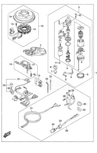 DF 9.9A drawing Starting Motor w/Manual Starter