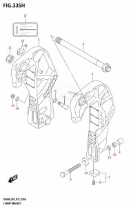 DF50A From 05003F-210001 (E01)  2012 drawing CLAMP BRACKET (DF60AQH:E01)