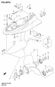 DF60A From 06002F-410001 (E01 E40)  2014 drawing GEAR CASE (DF60AVTH:E40)