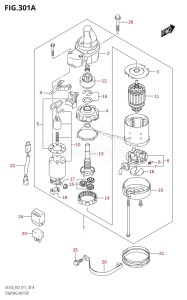 DF250ST From 25004F-710001 (E03)  2017 drawing STARTING MOTOR