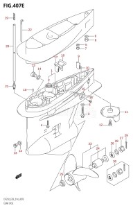 DF200Z From 20002Z-410001 (E03)  2014 drawing GEAR CASE (DF250T:E03)