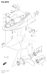 11504F-810001 (2018) 115hp E03-USA (DF115AST) DF115AST drawing GEAR CASE (DF115AZ:E11,DF140AZ:E11)