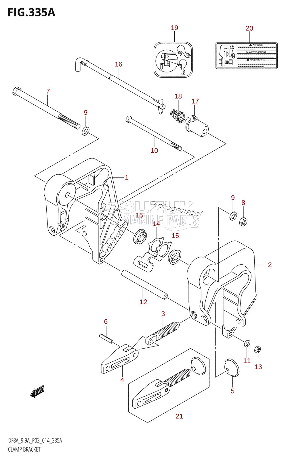 CLAMP BRACKET (DF8A:P03)