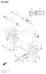 02504F-710001 (2017) 25hp P01-Gen. Export 1 (DF25A  DF25AR  DF25AT  DF25ATH) DF25A drawing CLAMP BRACKET (DF30A:P40)