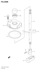 DF140Z From 14001Z-510001 (E03)  2005 drawing CLUTCH ROD (DF140T:(K6,K7,K8,K9,K10,011))