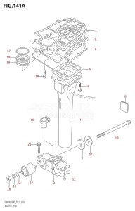 DT40 From 04005-210001 ()  2012 drawing EXHAUST TUBE (DT40W:P40)