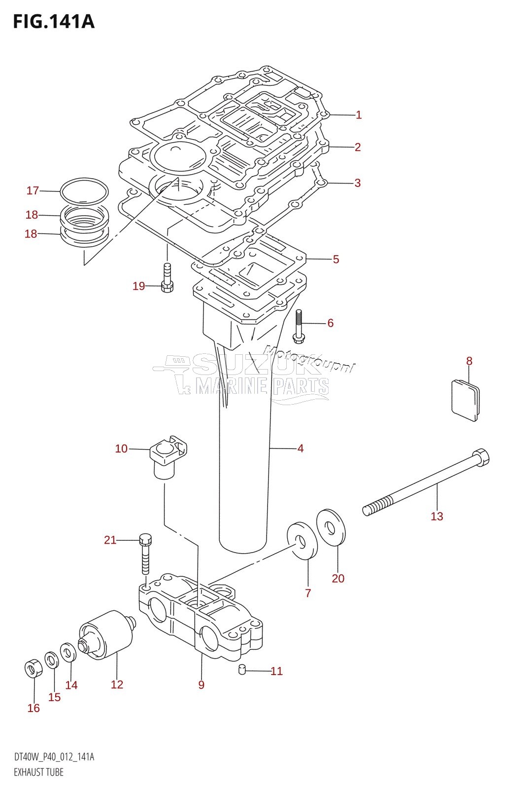 EXHAUST TUBE (DT40W:P40)