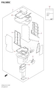 DF70A From 07003F-210001 (E01 E40)  2012 drawing OPT:GASKET SET (DF70ATH:E01)