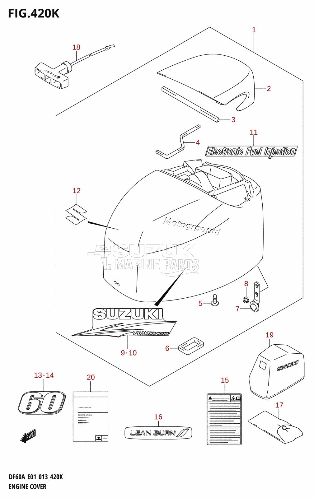 ENGINE COVER (DF60AQH:E40)