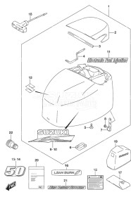 Outboard DF 50A drawing Engine Cover High Thrust