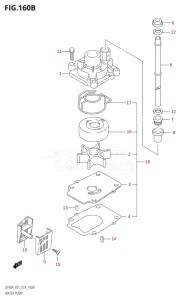 08002F-410001 (2014) 80hp E01 E40-Gen. Export 1 - Costa Rica (DF80A) DF80A drawing WATER PUMP (DF70A:E40)