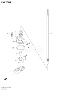 22503F-210001 (2012) 225hp E03-USA (DF225T) DF225T drawing CLUTCH ROD (DF250ST:E03)