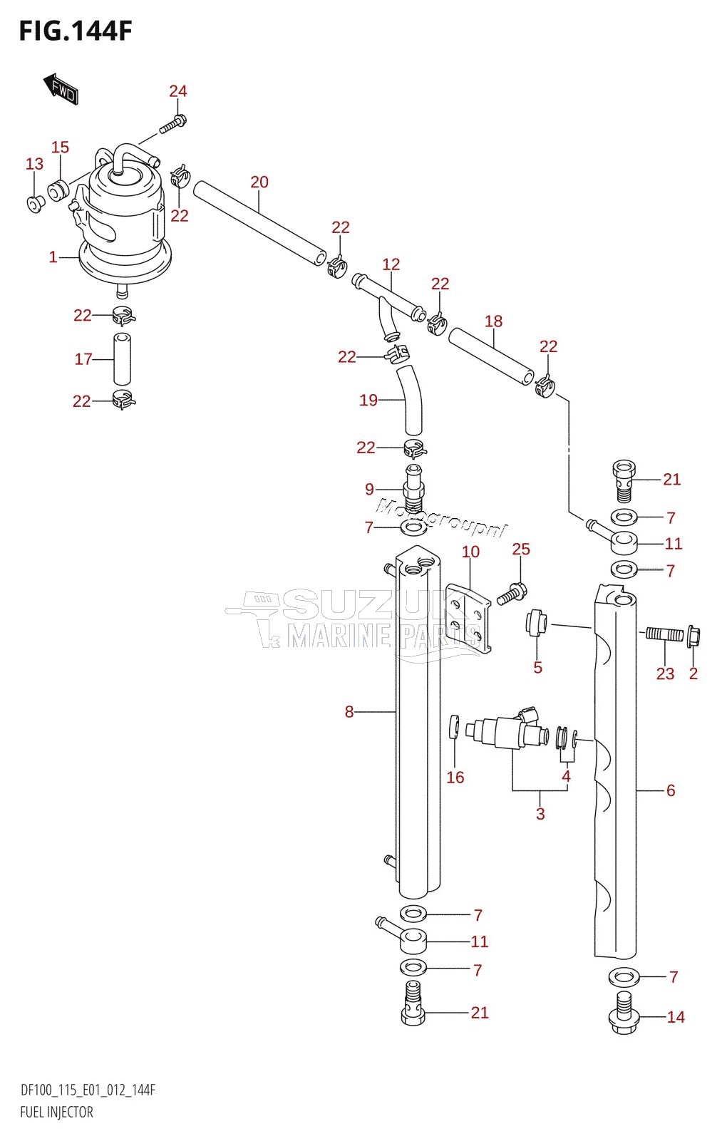 FUEL INJECTOR (DF115Z:E40)