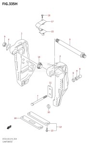 DF200 From 20002F-410001 (E03)  2014 drawing CLAMP BRACKET (DF250ST:E03)