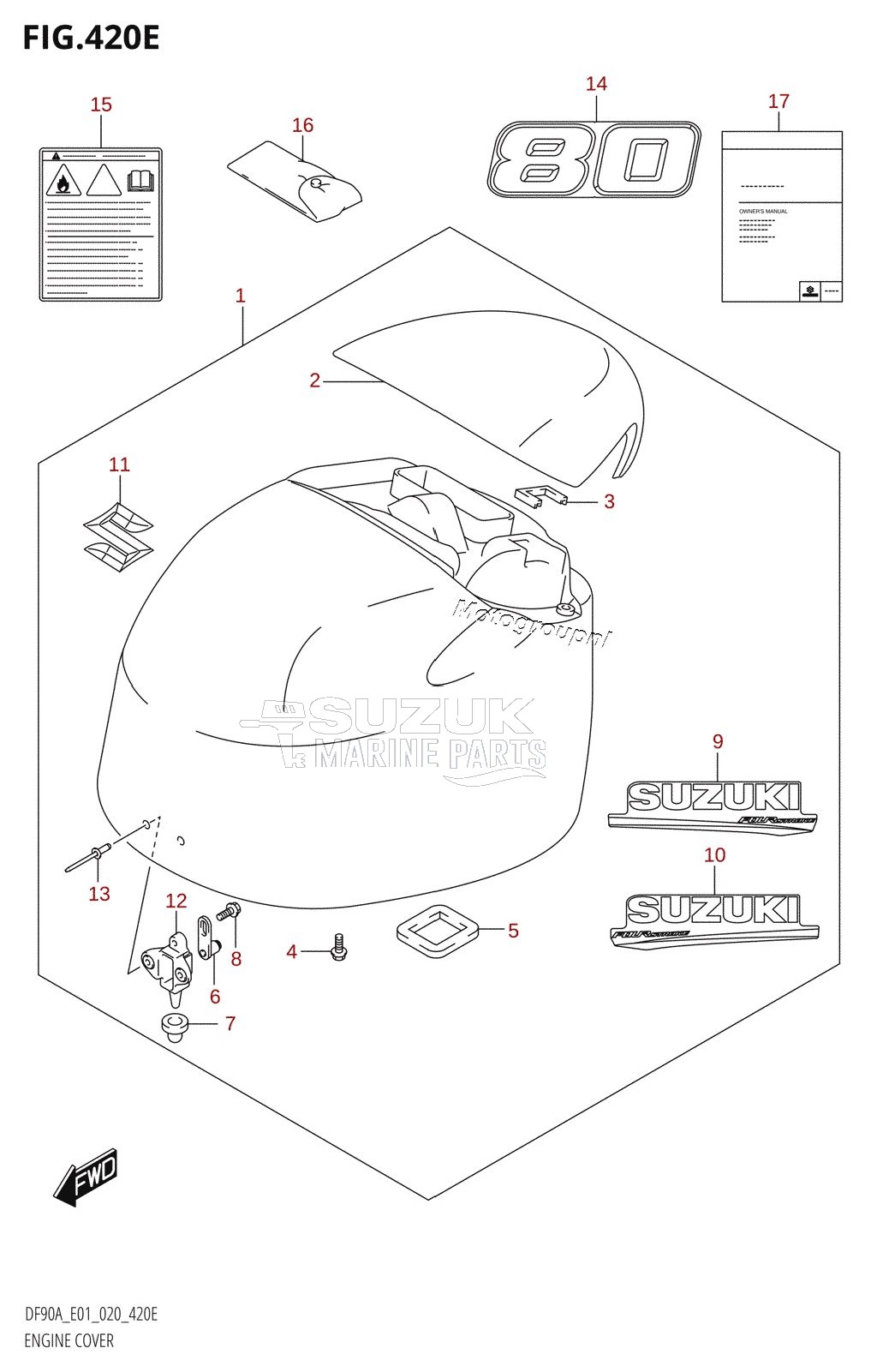 ENGINE COVER (DF80A:E01)