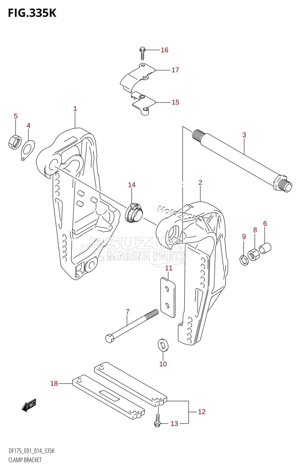 CLAMP BRACKET (DF175T:E40)