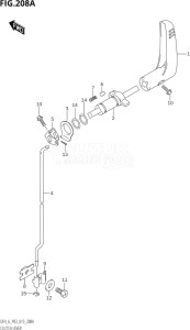 00402F-510001 (2005) 4hp P03-U.S.A (DF4) DF4 drawing CLUTCH LEVER