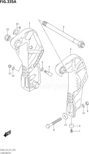 05003F-910001 (2019) 50hp E03-USA (DF50AT) DF50A drawing CLAMP BRACKET (DF40A,DF50A)