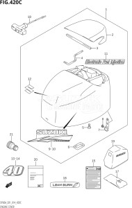 06003F-410001 (2014) 60hp E01 E40-Gen. Export 1 - Costa Rica (DF60AVT  DF60AVTH) DF60A drawing ENGINE COVER (DF40ATH:E01)