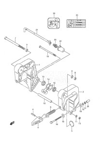 DF 9.9A drawing Clamp Bracket Non-Remote Control