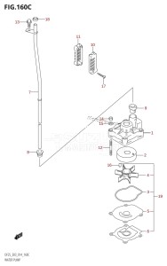 DF25 From 02503F-410001 (E03)  2014 drawing WATER PUMP (DF25Q:E03)