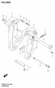 DF115BG From 11505F-440001 (E11 - E40)  2024 drawing CLAMP BRACKET ((DF140BG,DF140BZG):E40)