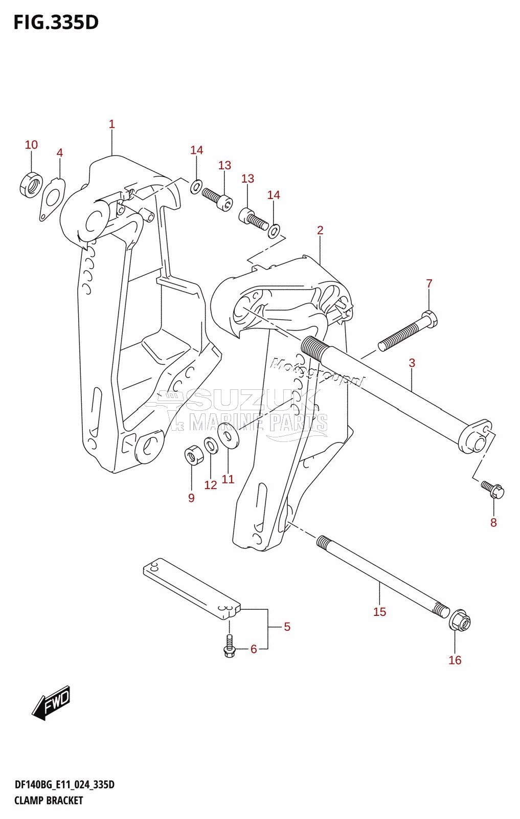 CLAMP BRACKET ((DF140BG,DF140BZG):E40)