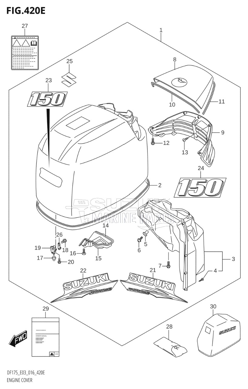 ENGINE COVER (DF150Z:E03)